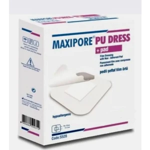 Kimya Maxipore Pu Dress Pedli Şeffaf Steril Su Geçirmez  Örtü 10CM x 10CM 25'li Kutu