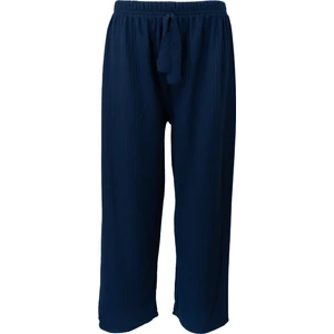 Kadın Pantolon Pamuklu Burgu Kumaş Beli Lastikli Saç Örgü Modelli Likralı Geniş Paça