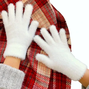 Axe Sportswear Kadın Kışlık Yumuşak Dokulu Peluş Rahat Kullanım Eldiven Winter Soft Gloves