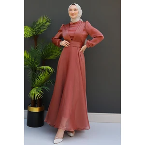 Sultan Prenses Elbise Soft Turuncu