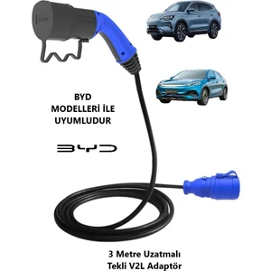 - Byd Elektrikli Araçlardan Güç Alın: V2L Adaptör (3 Metre Uzatmalı)