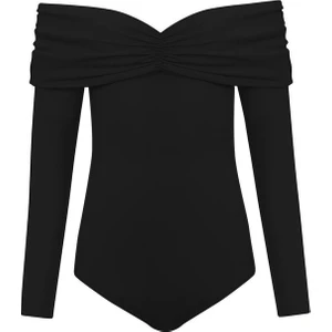 La Sarta Tolero Uzun Kollu Çıtçıtlı Bodysuit