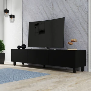 Ucuz Al Gece 3 Kapaklı 180  cm  Tv Sehpası - Siyah