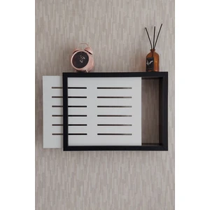 HKM Ticaret Siyah 30 x 40 x 7  cm  Izgaralı Duvara Asılabilir Sigorta ve Modem-Wifi Saklama Kutusu! Saklama Kutusu