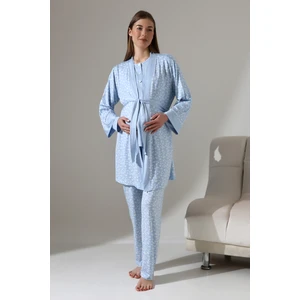 Likapashop 3'lü Hamile Pijama Takımı