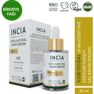 %100 Doğal Saç Bakım Serumu Biberiye Yağı 10 Değerli Yağ 30 ml