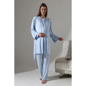 Likapashop 3'lü Hamile Pijama Takımı