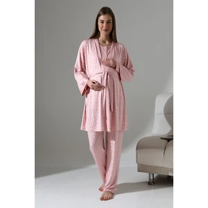 Likapashop 3'lü Hamile Pijama Takımı
