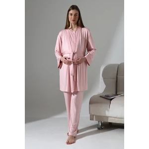 Likapashop 3'lü Hamile Pijama Takımı