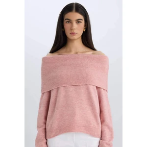 Oversize Geniş Kalıp Açık Omuz Triko Kazak E1799AX24WN