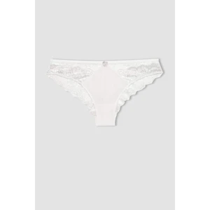 Fall in Love Bridal Beyaz Dantel Brazilian Slip Külot B8718AX24SM