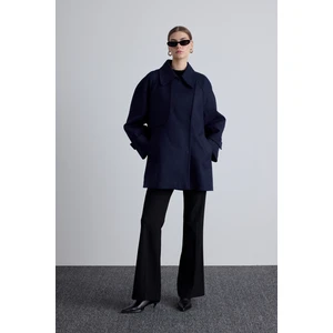 Mari Kruvaze Trenç Kaban Lacivert