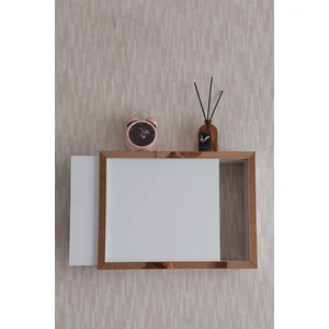HKM Ticaret Beyaz-Bronz 30 x 40 x 7  cm  Düz Kapaklı Duvara Asılabilir Sigorta ve Modem-Wifi Saklama Kutusu! Saklama Kutusu