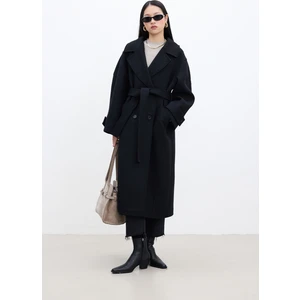 Italyan Kaşe Premıum Kaban Siyah