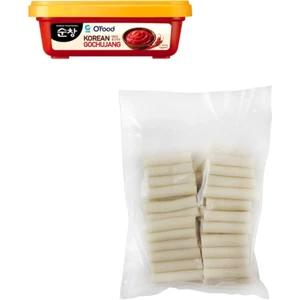 Smart Market Tteokbokki Kore Pirinç Keki 1 kg + Gochujang Kore Acı Biber Ezmesi 170 gr Set