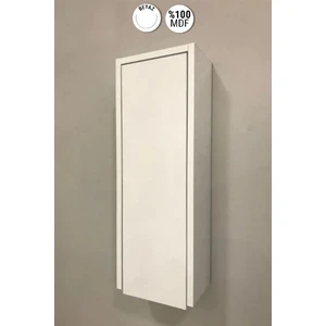 Çok Amaçlı Banyo Boy Dolabı 70 cm Mdf Parlak Beyaz