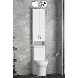 Klozet Banyo Üst Dolabı 40 x 100 cm Mdf Beyaz