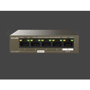 TEG1105PD 5 Port 4 Port Poe+ 1 Port Poe+ İN 10-100-1000 Switch Çelik Kasa Rack Mount