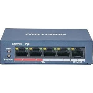 DS-3E0105P-E-M(B) 4 PORT 10-100 4 PORT POE 35W Yönetilemez Switch