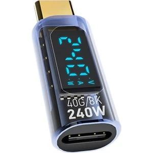 Coofbe Dijital Ekranlı 40GPBS 240W Type-C To Type-C Dönüştürücü 8k 60Hz Type-C Hdmi Şarj Data Hdmi Çevirici