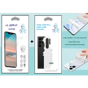 Oppo Realme 6 - Nano Ekran Koruyucu Hd Şeffaf  + Nano Arka Kaplama Set Ultra Ince Esnek