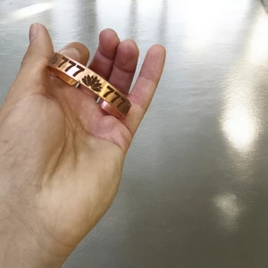 Mga Doğaltaş Saf Bakır Bileklik Kadim Sayı Sekans 777 Şans Bolluk Zenginlik Bereket Bakır Bilezik