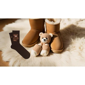 Mono Socks 4'lü Peluş Teddy Bear Ayı Çorap