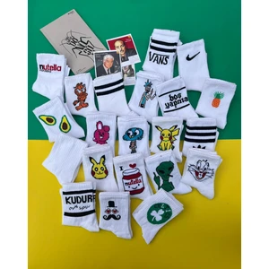 Javenadze 15'Li Farklı Karakter Desenli Kolej Çorap