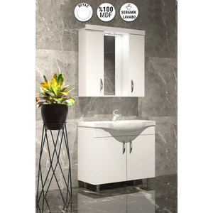 80 cm Yıldız Banyo Dolabı Beyaz