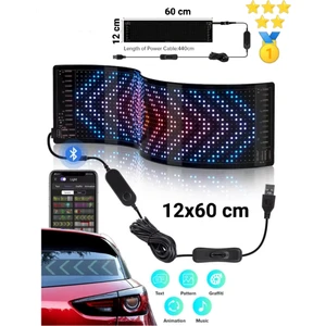 Büyük Boy Esnek LED Panel Uzaktan Kumandalı Tır Kamyon Minibüs Araç Göz Animasyonlu