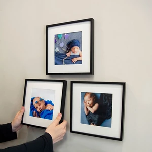Yapışkanlı Sök-Tak Paspartulu Siyah 21X21CM Kare Fotoğraf Çerçevesi - 3'lü Paket
