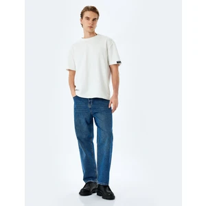 Normal Bel Pamuklu Baggy Jean Pantolon