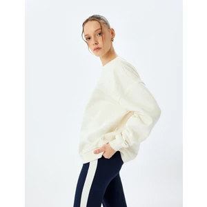 Oversize Bisiklet Yaka Uzun Kollu Sweatshirt