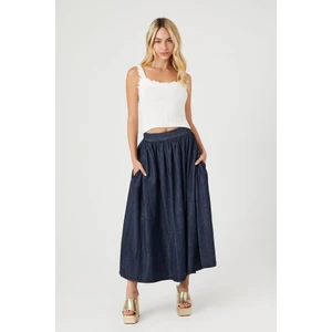 Forever 21 F21 Denim A-Kesim Midi Etek