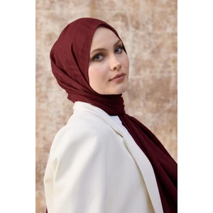 Fendi Desen Pamuk Jakar Şal Bordo 8009-02