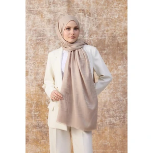 Fendi Desen Pamuk Jakar Şal Bej 8009-27