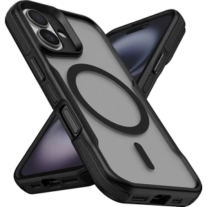 Apple iPhone 16 Kılıf Magsafe Şarj Özellikli Renkli Airbag Şeritli Lamer Kapak