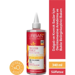 URBAN Care Hibiscus&Shea Butter Kıvırcık ve Dalgalı Saçlara Özel Miselar Şampuan-Sülfatsız-340 ML