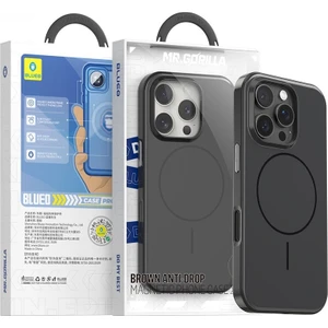Apple iPhone 16 Pro Max Uyumlu Brown Series Anti-Drop Magsafe Özellikli Siyah Telefon Kılıfı