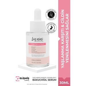 By Nini Yaşlanma Karşıtı, Aydınlatıcı, Retinol Serum Alternatifi Bakuchiol Serum 30 ml