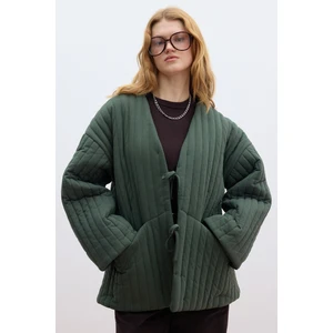 Kapitone Bağlamalı Mont Yeşil