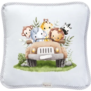 Tiny Lamb Safari Desenli Slikon Elyaf Dolgulu Bebek Kırlenti 40 x 40 cm