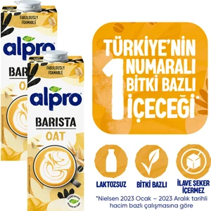 Barista Yulaf Sütü 2x1 L Vegan Laktozsuz Bitkisel Bazlı