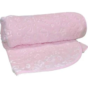 Embos Peluş Bebek Battaniyesi 100 X 120 Pembe 2415
