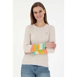 U.S. Polo Assn. Kadın Krem Kazak /triko 50297099-VR071