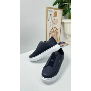 Günlük Erkek Sneaker Casual Kalın Yüksek Queen Taban Oval Burun Bant Detaylı Spor Ayakkabı 109