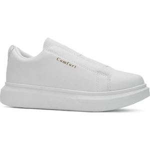 Günlük Erkek Sneaker Casual Kalın Yüksek Queen Taban Oval Burun Bant Detaylı Spor Ayakkabı 109