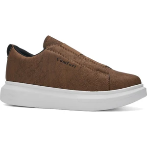 Günlük Erkek Sneaker Casual Kalın Yüksek Queen Taban Oval Burun Bant Detaylı Spor Ayakkabı 109