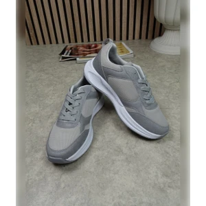 Günlük Fileli Nefes Alabilen Erkek Sneaker Bağcıklı Kalın Taban Hafif Rahat Yürüyüş Koşu Spor Ayakkabısı 8011