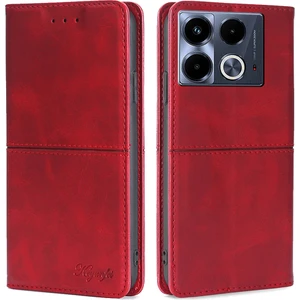 Infinix Note 40 Pu Deri Sığır Derisi Doku Telefon Kapağı Manyetik Emme (Yurt Dışından)